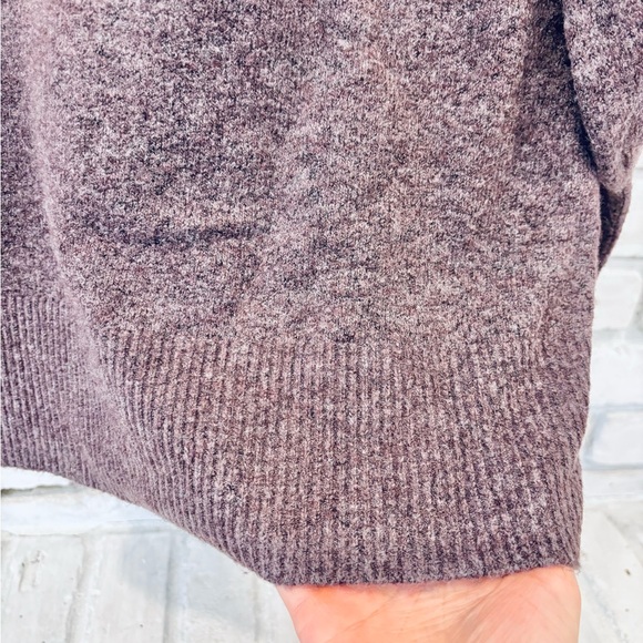 Joe Fresh Purple Tunic Long Sleeve Crew Neck Sweater with Black Bow Size Medium - Picture 5 of 6